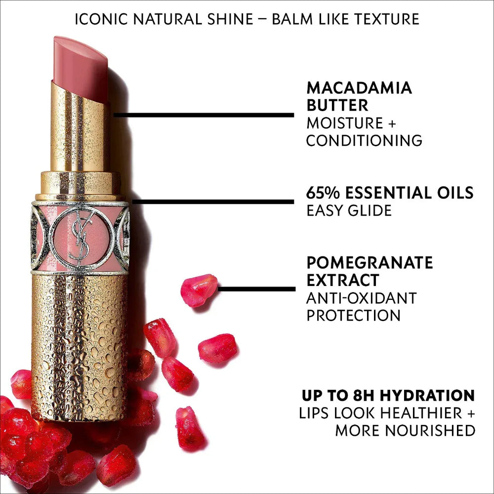 Yves Saint Laurent Rouge Volupté Shine Lipstick Balm-44Nude Lavalliere - pinkish brown - The Beauty League Pakistan