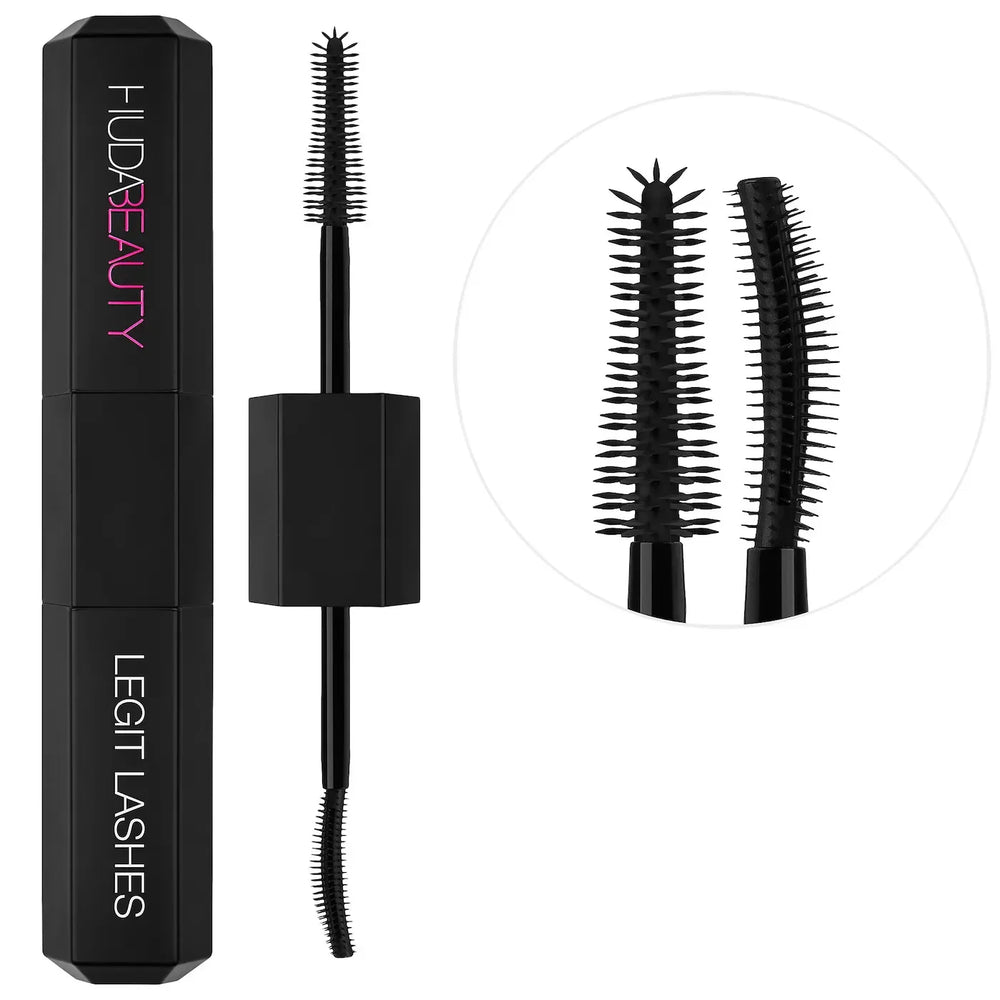 HUDA BEAUTY LEGIT LASHES Double-Ended Volumizing and Lengthening Mascara - The Beauty League Pakistan