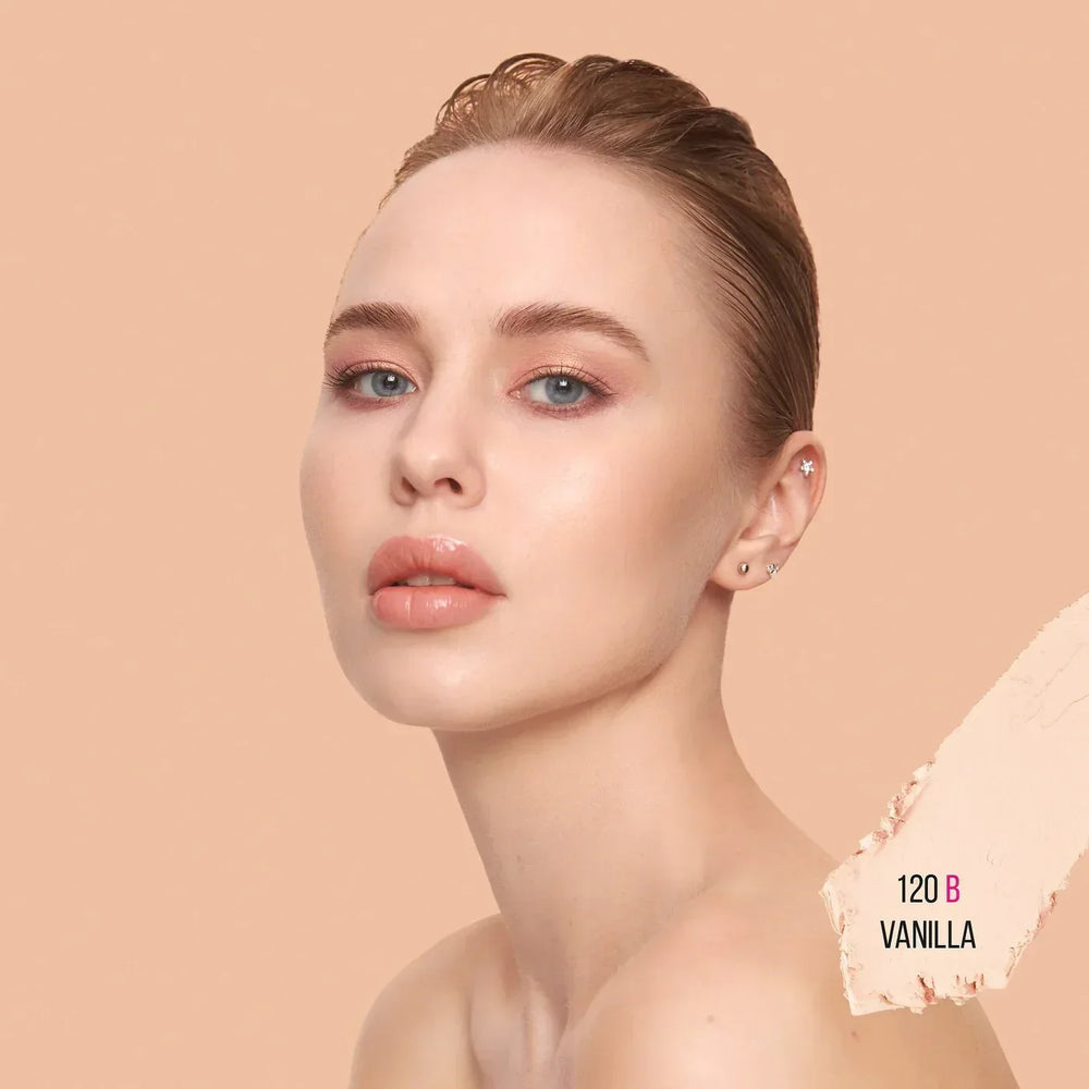 HUDA BEAUTY #FauxFilter Skin Finish Buildable Coverage Foundation Stick- 120B Vanilla - The Beauty League Pakistan