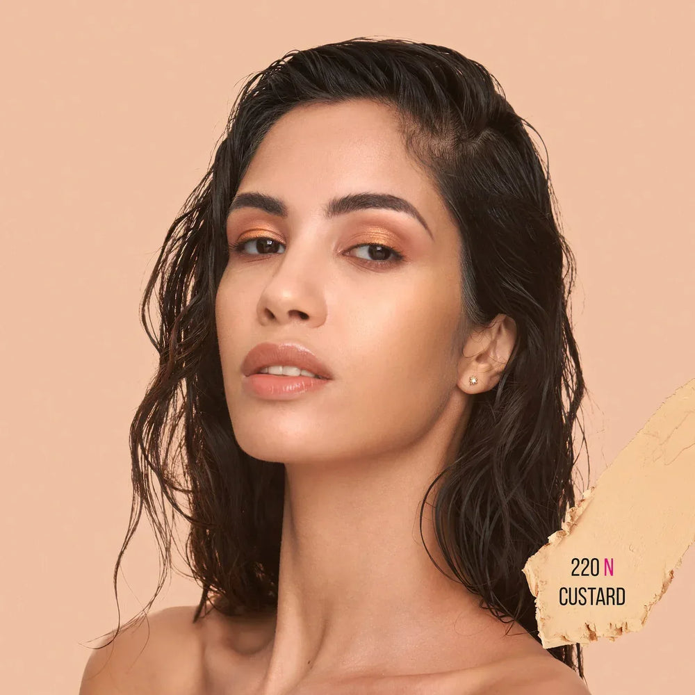 HUDA BEAUTY #FauxFilter Skin Finish Buildable Coverage Foundation Stick- 220N Custard - The Beauty League Pakistan