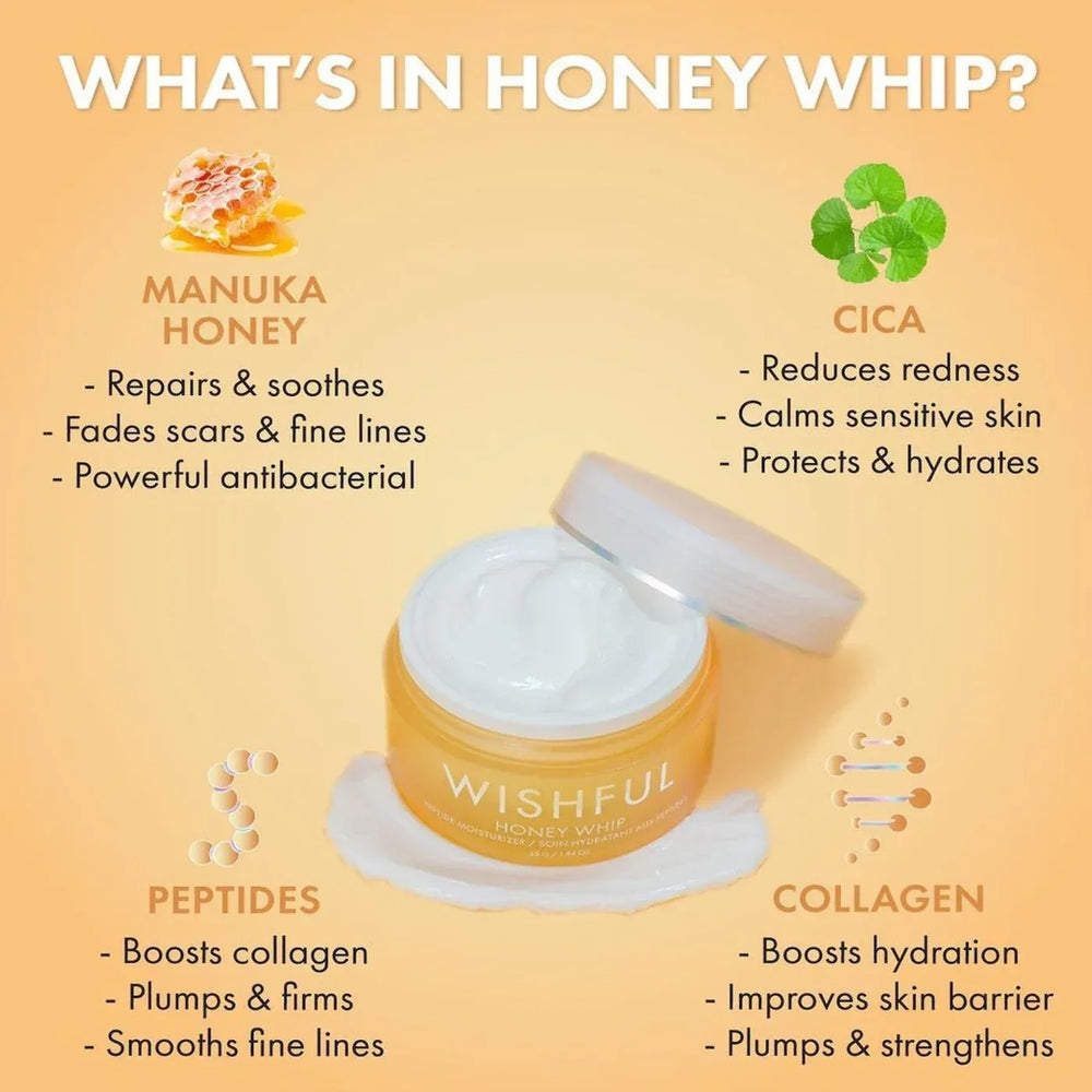 Huda Beauty- Wishful Honey Whip Peptide Moisturizer 20gm - The Beauty League Pakistan