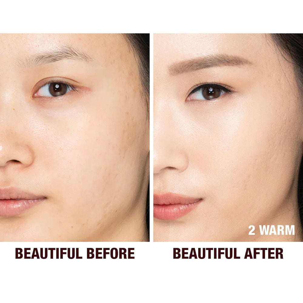 Charlotte Tilbury Beautiful Skin Medium Coverage Liquid Foundation with Hyaluronic Acid- 2 Warm - The Beauty League Pakistan