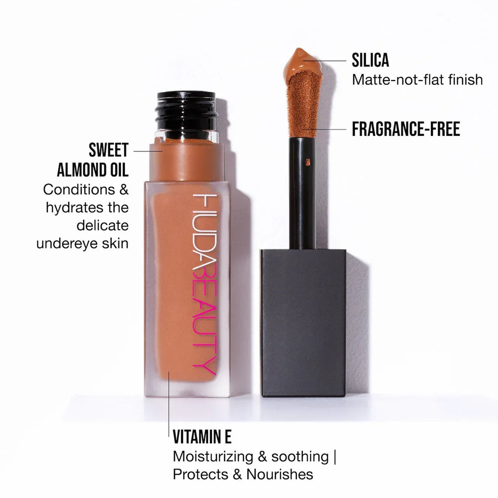 HUDA BEAUTY #FauxFilter Luminous Matte Buildable Coverage Crease Proof Concealer-0.1 G Whipped Cream - The Beauty League Pakistan