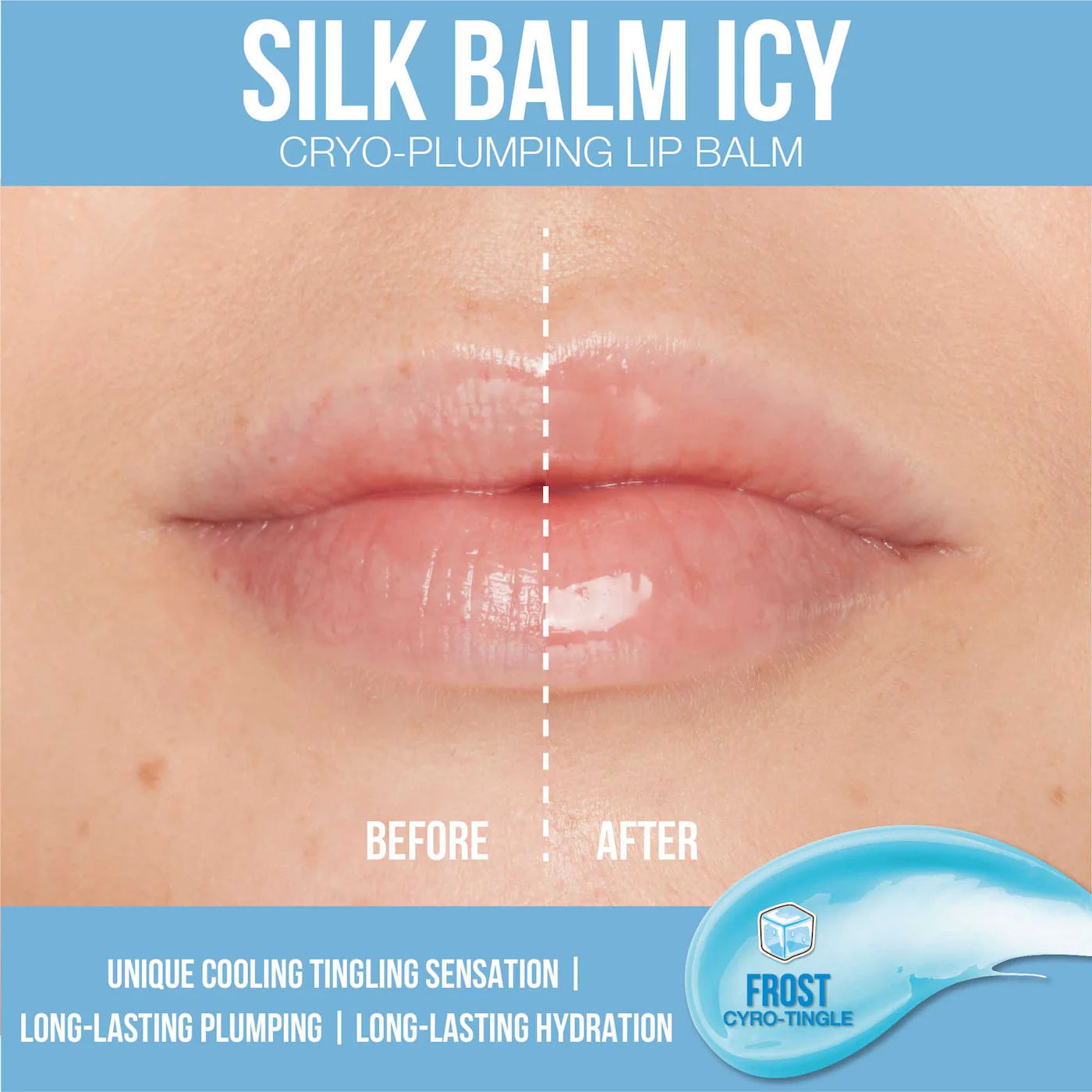 HUDA BEAUTY Silk Balm Icy Cryo-Plumping Lip Balm