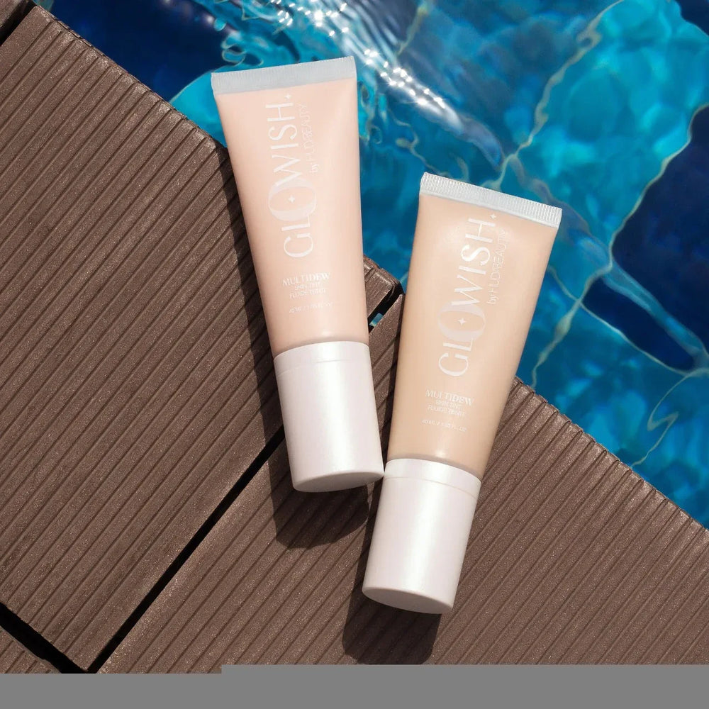 HUDA BEAUTY GloWish Multidew Vegan Skin Tint Foundation- 00 Porcelain - The Beauty League Pakistan