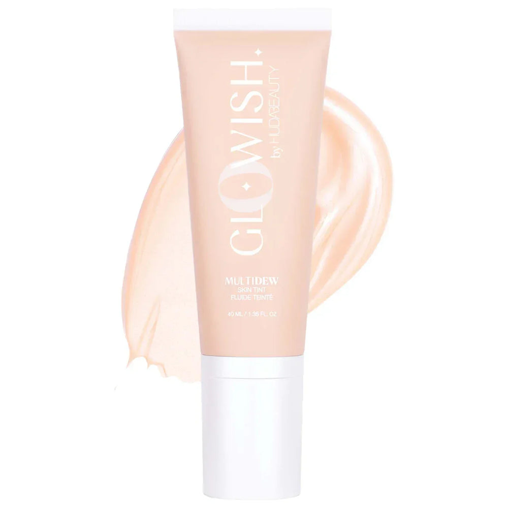 HUDA BEAUTY GloWish Multidew Vegan Skin Tint Foundation- 00 Porcelain - The Beauty League Pakistan