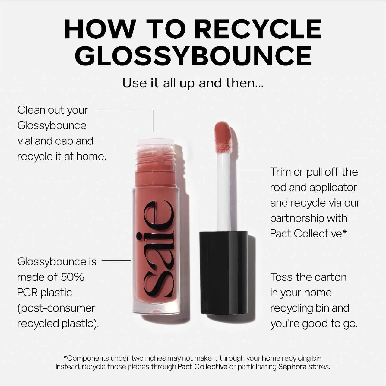 Saie Glossybounce™ High-Shine Hydrating Lip Gloss Oil- Dream