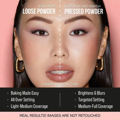 Huda Beauty- Easy Bake and Snatch Pressed Talc-Free Brightening and Setting Powder- Cherry Blossom