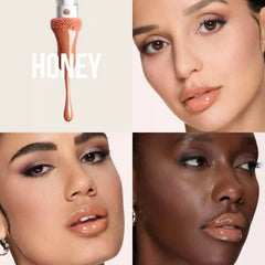 HUDA BEAUTY  Faux Filler Shiny Non-Sticky Lip Gloss- Honey
