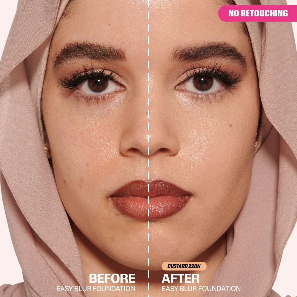 Huda Beauty- Easy Blur Natural Airbrush Foundation- Custard 220N - The Beauty League Pakistan