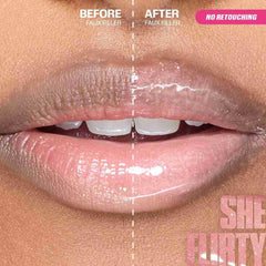HUDA BEAUTY  Faux Filler Shiny Non-Sticky Lip Gloss- She Flirty