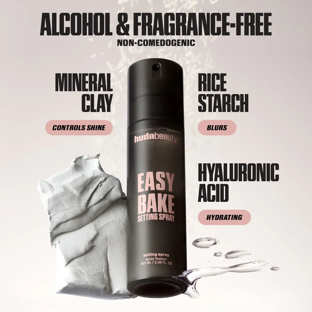 HUDA BEAUTY Easy Bake Blurring Setting Spray with 16-Hour Wear 100ML - The Beauty League Pakistan