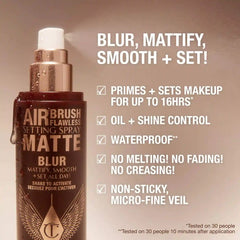 Charlotte Tilbury  Airbrush Flawless Matte Blurring & Waterproof Setting Spray- 34ml