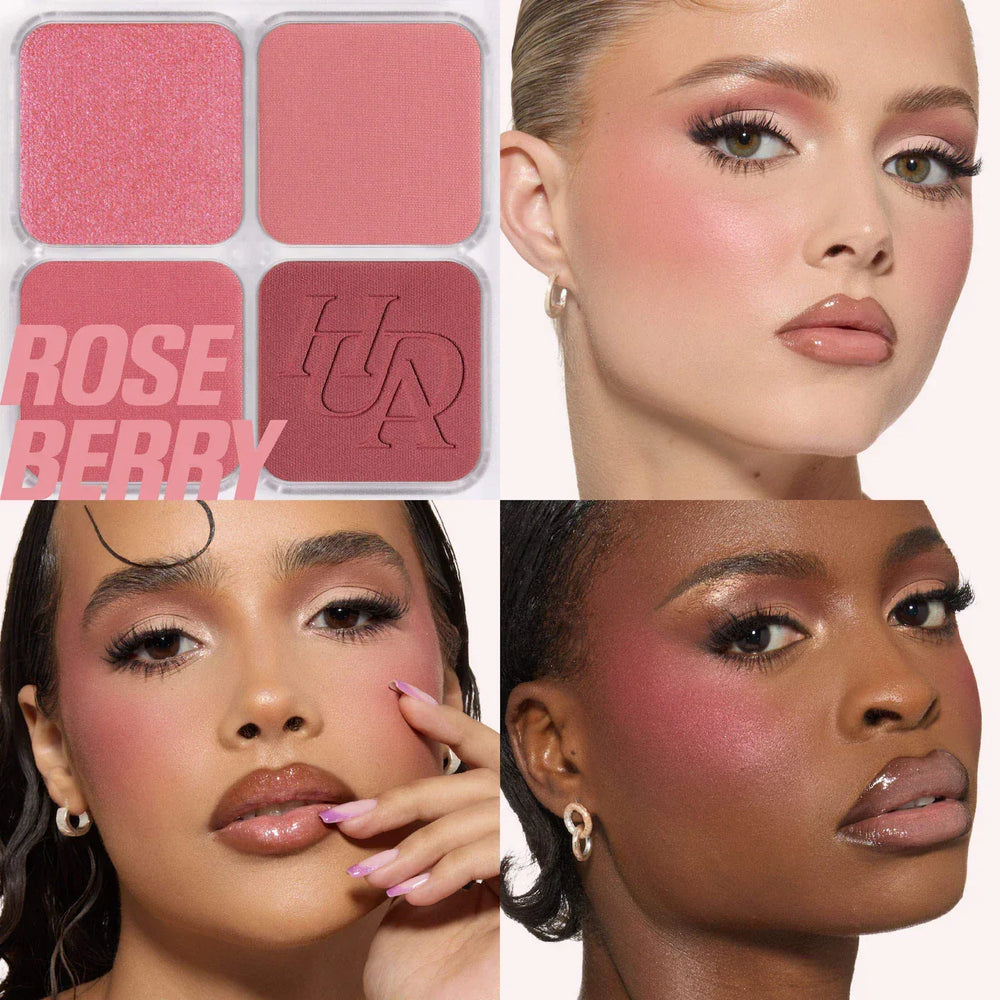 Huda Beauty- Blush Filter Blurring Blushlighters Palette- Rose Berry - The Beauty League Pakistan