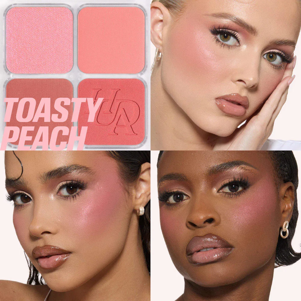 Huda Beauty- Blush Filter Blurring Blushlighters Palette- Toasty Peach - The Beauty League Pakistan