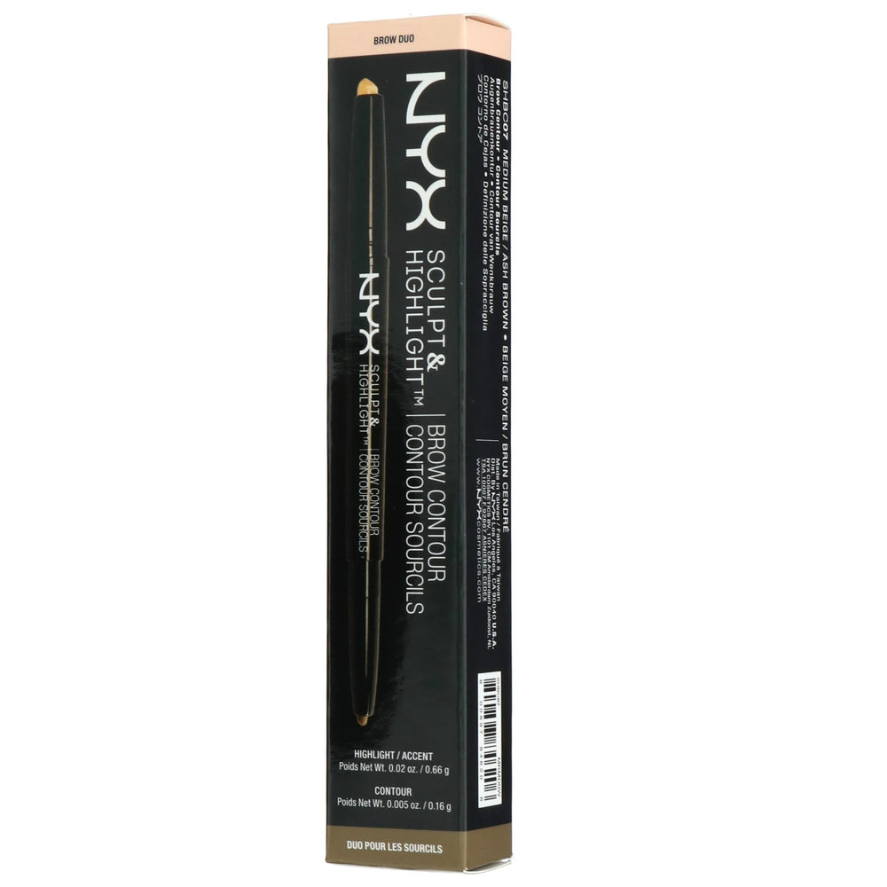 NYX-Sculpt & Highlight Brow Contour- Ash Brown/ Medium Beige - The Beauty League Pakistan