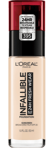 L'Oréal Paris- 24 Hour Fresh Wear Foundation- Rose Pearl 395 (US Version)