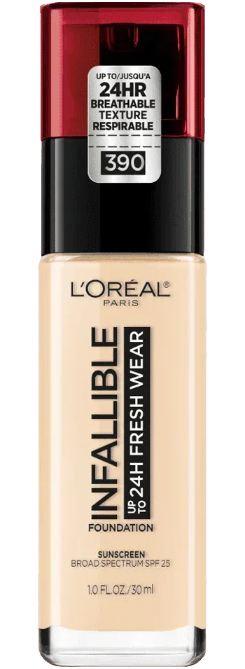 L'Oréal Paris- 24 Hour Fresh Wear Foundation- Snow 390 (US Version) - The Beauty League Pakistan