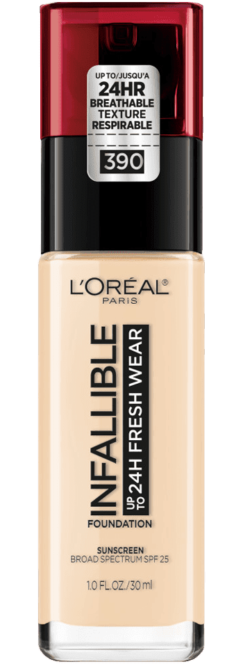 L'Oréal Paris- 24 Hour Fresh Wear Foundation- Snow 390 (US Version)