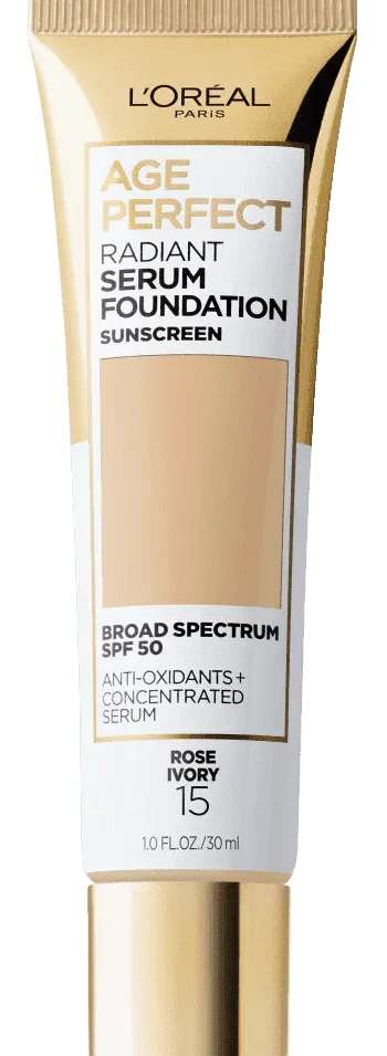 L'OREAL PARIS- Age Perfect Radiant Serum Foundation SPF 50 Rose Ivory 15 - The Beauty League Pakistan