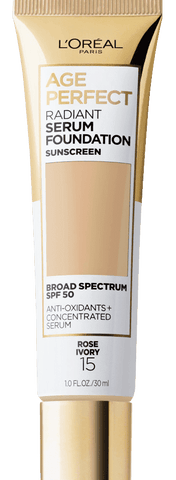 L'OREAL PARIS- Age Perfect Radiant Serum Foundation SPF 50  Rose Ivory 15