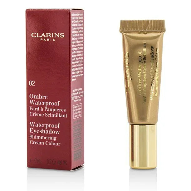 CLARINS-Ombre Waterproof Eyeshadow Shimmering Cream Colour - #02 Golden Sand-7ml/0.2oz - The Beauty League Pakistan