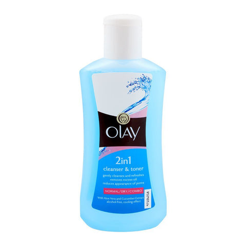 Olay 2-In-1 Cleanser & Toner, Normal/Day/Combo, Alcohol Free, 200ml