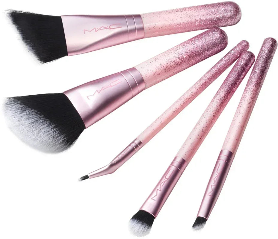 MAC-Frosted Fireworks~Pink Sparkle 5 Piece Eyeshadow Brush Set - The Beauty League Pakistan