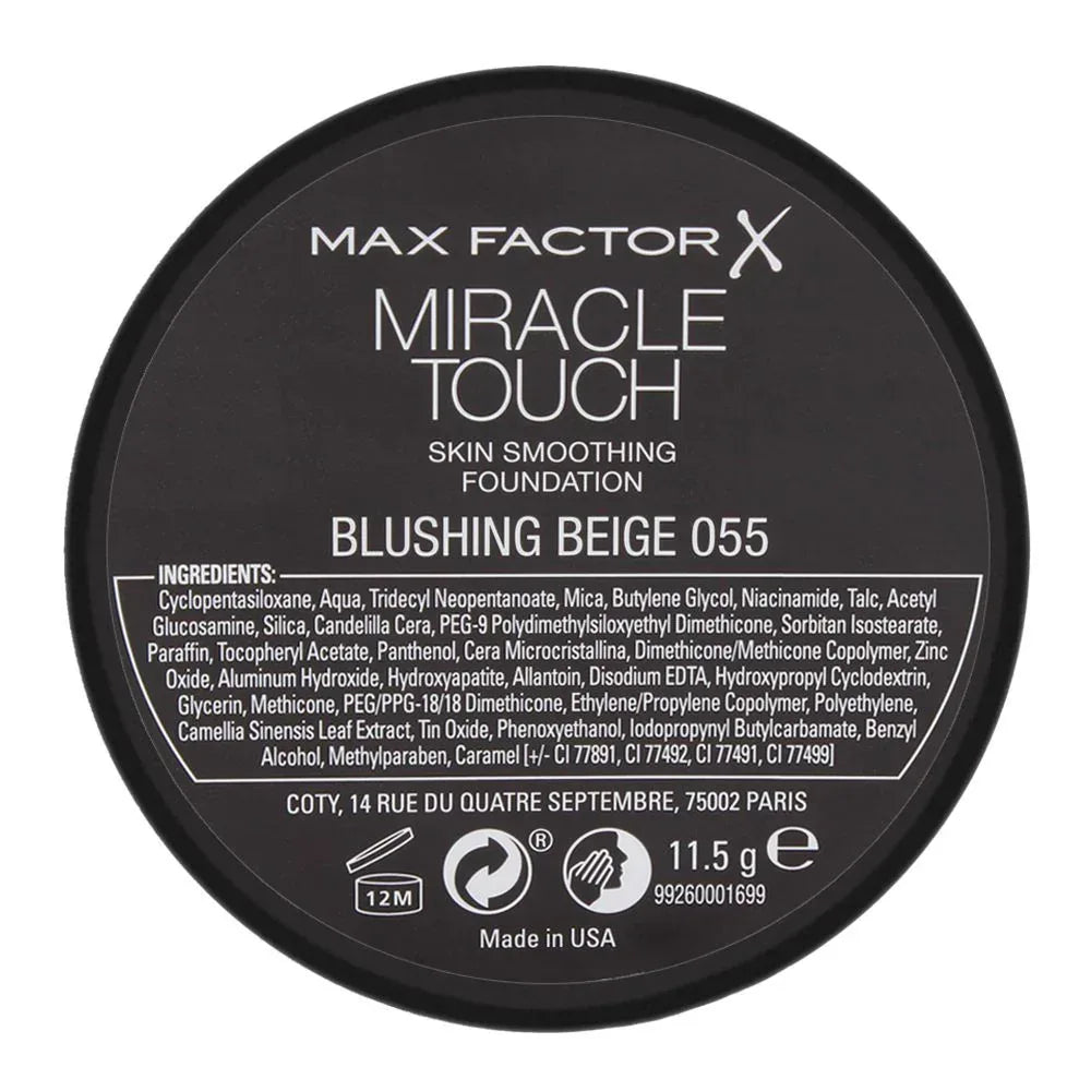 Max Factor Miracle Touch Skin Smoothing Foundation 055 Blushing Beige - The Beauty League Pakistan