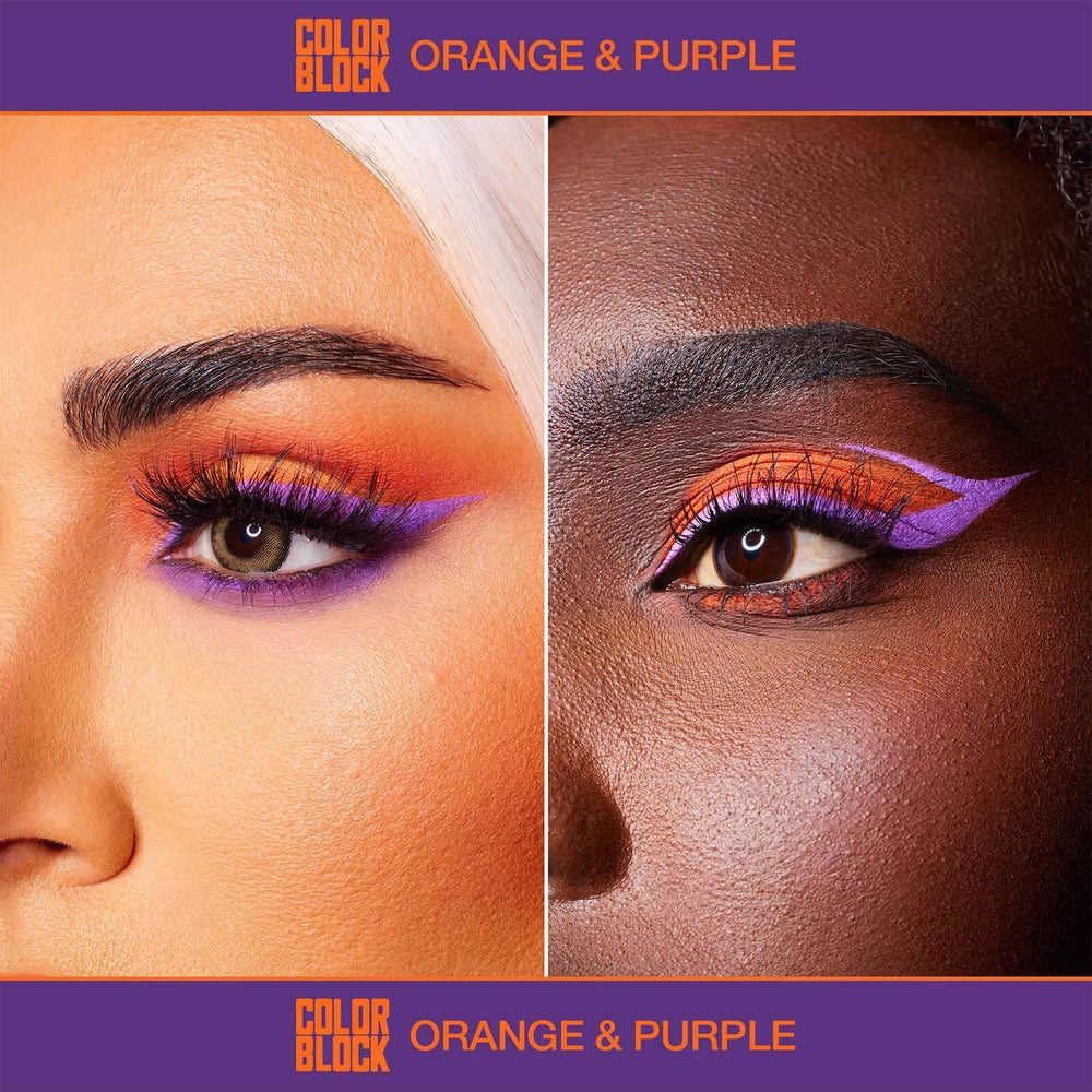 Huda Beauty- Color Block Obsessions Eyeshadow Palette - Orange and Purple - The Beauty League Pakistan