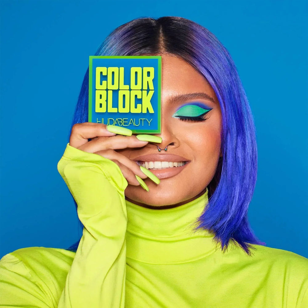 HUDA Beauty Color Block Obsessions Eyeshadow Palette - Blue and Green - The Beauty League Pakistan