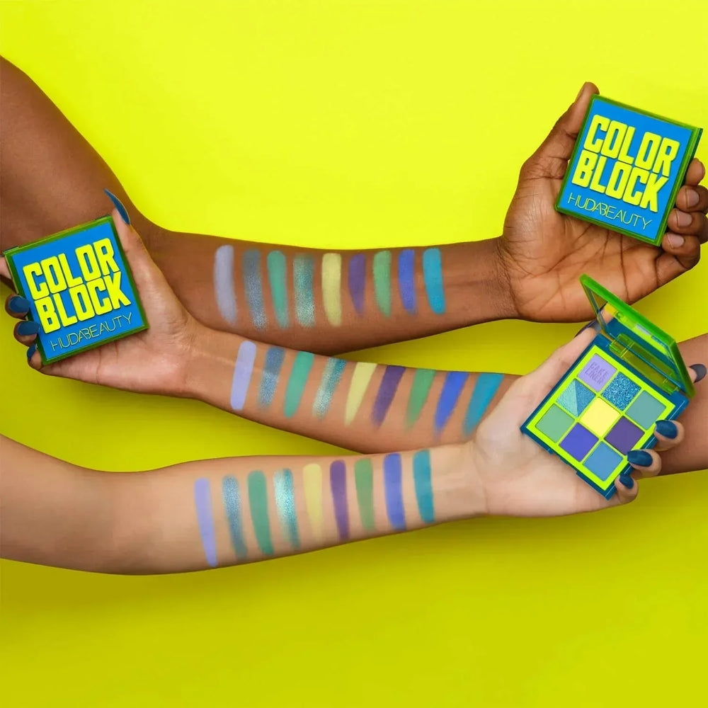 HUDA Beauty Color Block Obsessions Eyeshadow Palette - Blue and Green - The Beauty League Pakistan