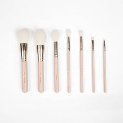 Bh Cosmetics- Travel Series - 7 Piece Face & Eye Brush Set with Bag