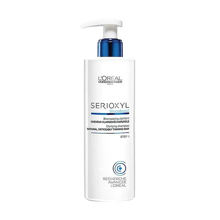 L'oreal Professionnel Serioxyl GlucoBoost Clarifying Shampoo (Natural, Noticeably Thinning Hair) - The Beauty League Pakistan