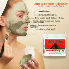 Aztec Secret – Indian Healing Clay 1 lb – Deep Pore Cleansing Facial & Body Mask – The Original 100% Natural Calcium Bentonite Clay