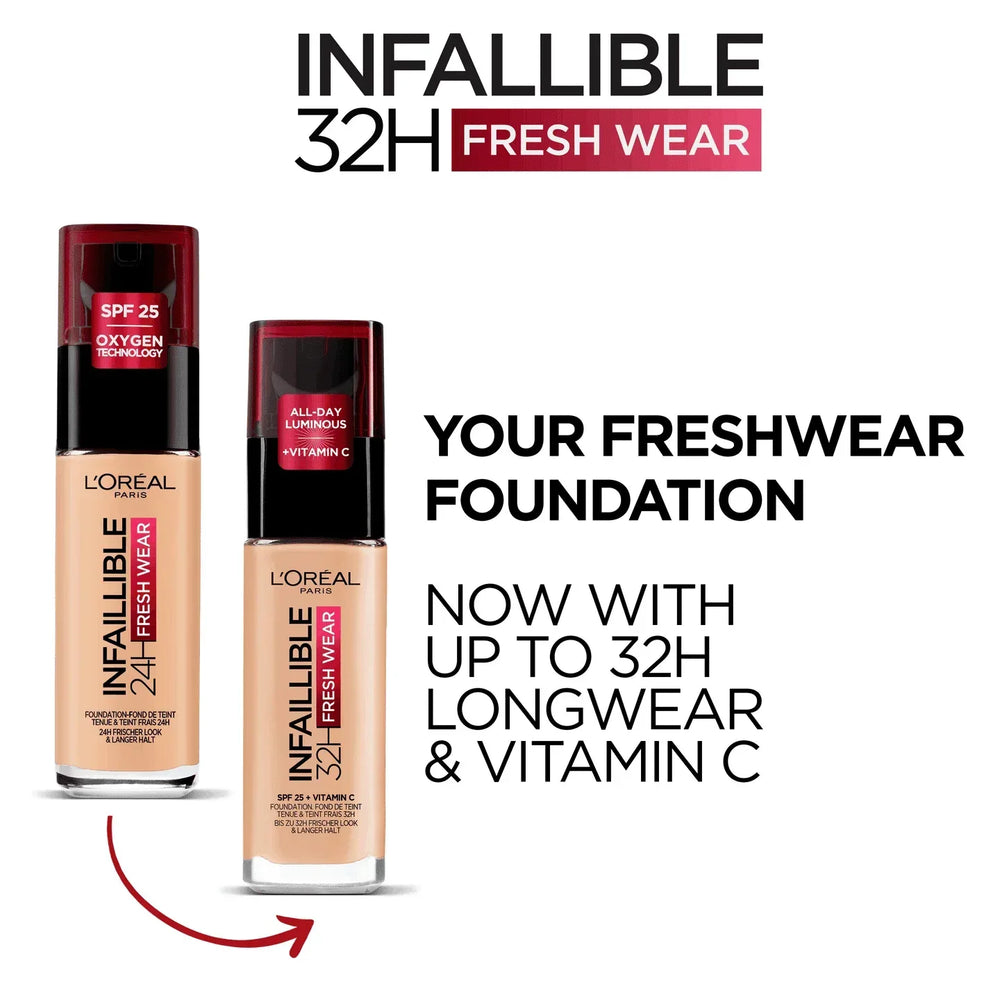 L'Oreal Paris Infallible- 32H Fresh Wear Foundation 140 Golden Beige - The Beauty League Pakistan