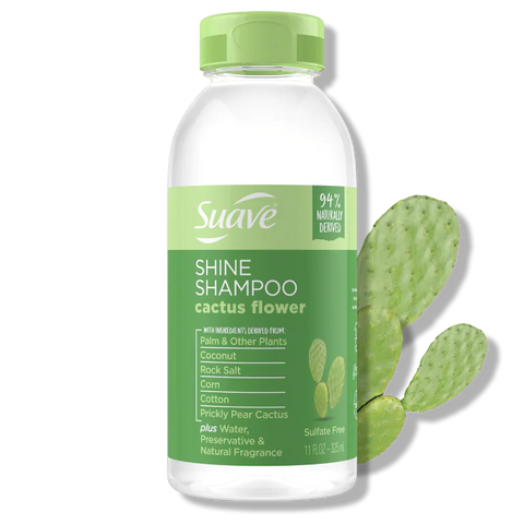 Suave Sulfate Free Shine Shampoo with Cactus Flower Shine