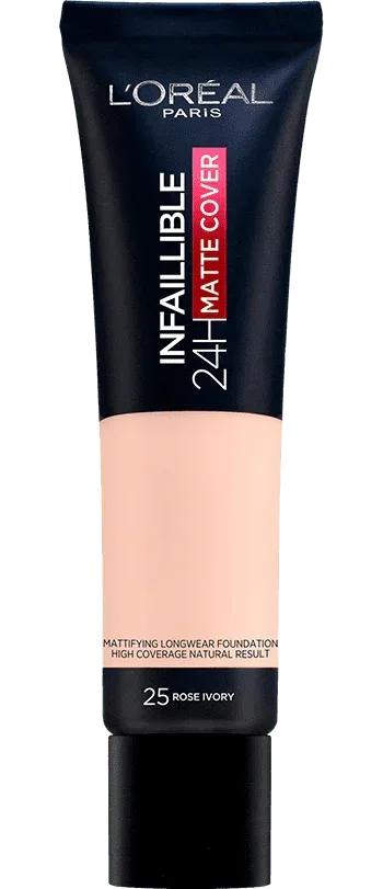 L'OREAL PARIS-24h Matte Cover Foundation 25 Rose Ivory - The Beauty League Pakistan