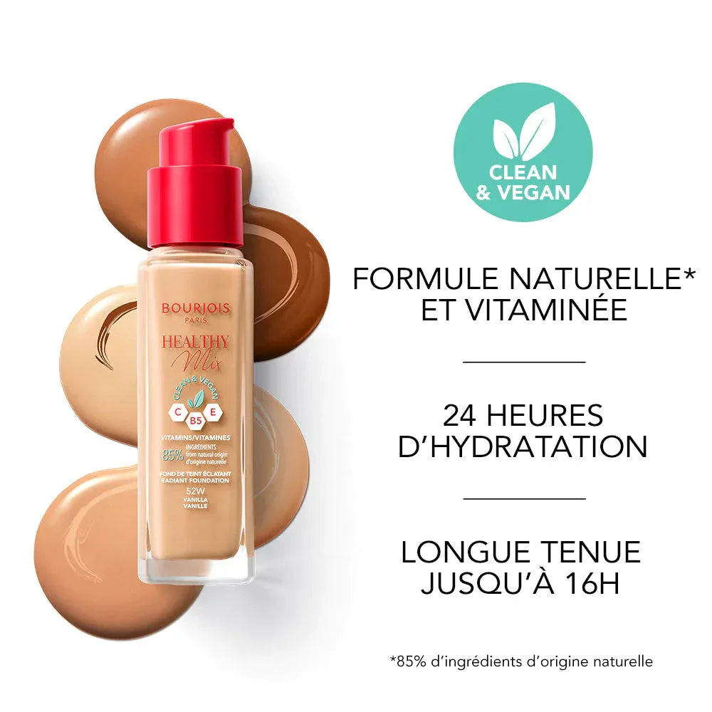 Bourjois- Healthy Mix Clean Foundation-52W Vanilla - The Beauty League Pakistan