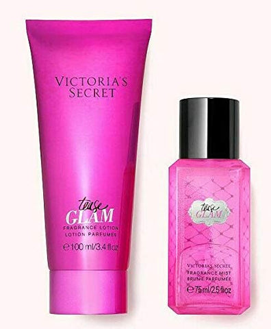 Victoria's Secret Tease Glam Fragrance Mist and Body Lotion 2-Piece Gift Set for Women, Limited Edition