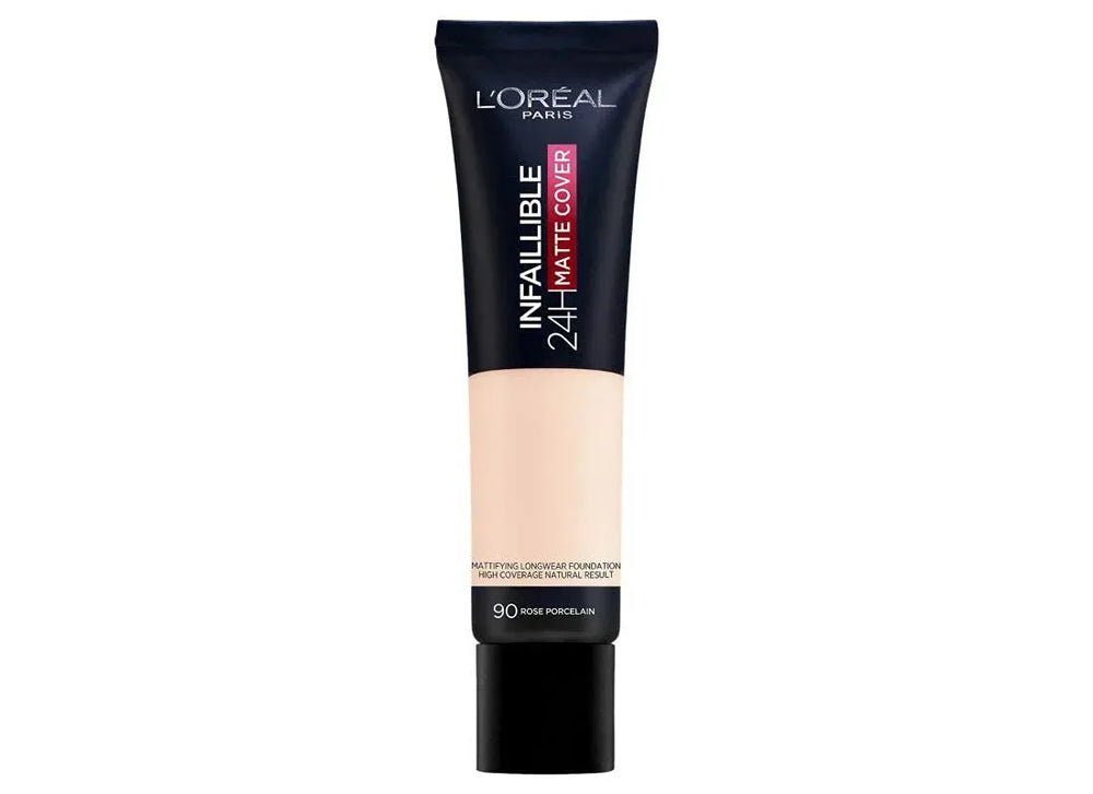 L'Oreal Paris- Infallible 24H Matte Cover Foundation 90 Rose Porcelain - The Beauty League Pakistan