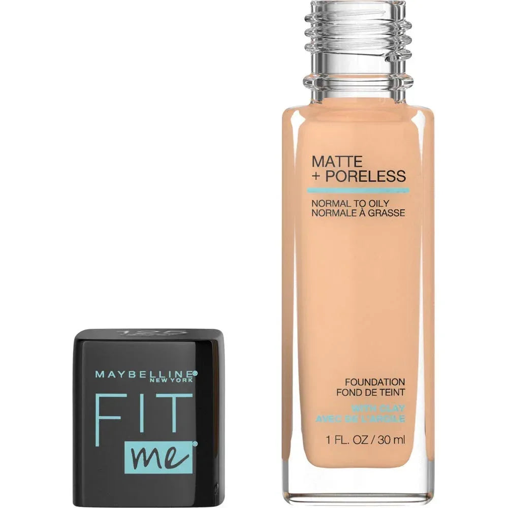 Maybelline- Fit Me Matte + Poreless Liquid Foundation Nude Beige (125) USA - The Beauty League Pakistan