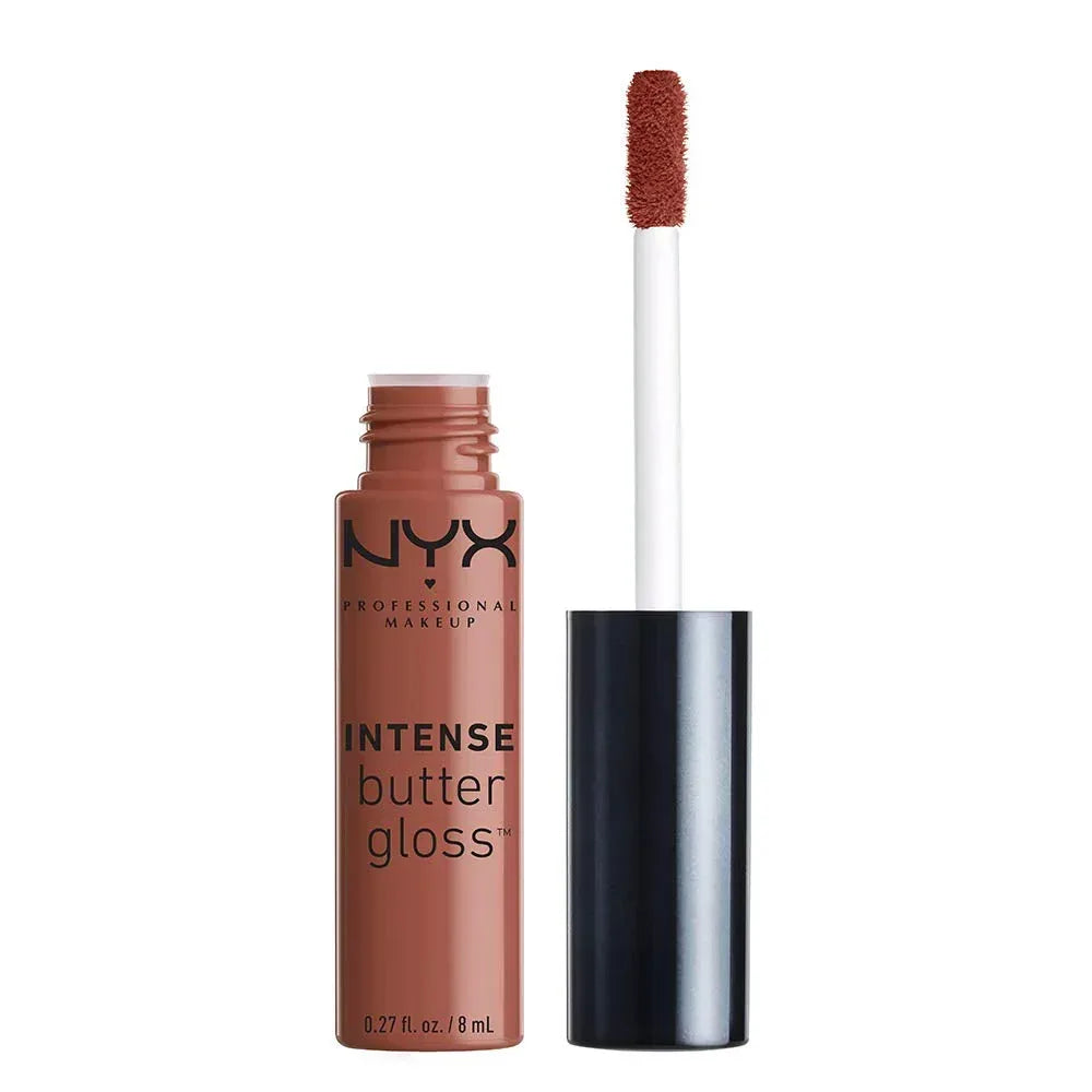 NYX- Intense Butter Lip Gloss, Glossy Finish - Chocolate Crepe, 8ml - The Beauty League Pakistan