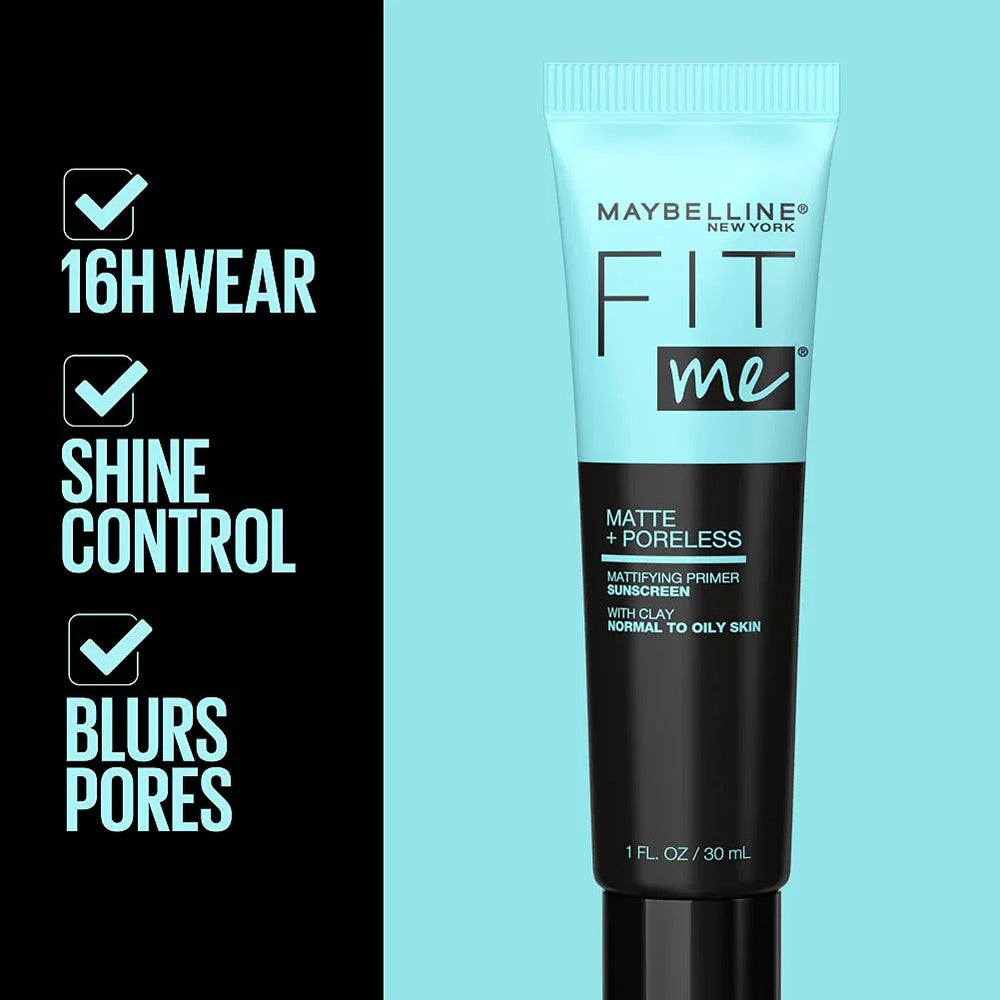 Maybelline- Fit Me Matte + Poreless Mattifying Face Primer Makeup (USA) - The Beauty League Pakistan