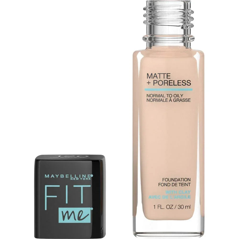 Maybelline- Fit Me Matte + Poreless Liquid Foundation Classic Ivory (120) USA - The Beauty League Pakistan