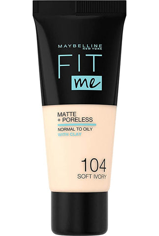 Maybelline-Fit Me Matte & Poreless Foundation 104 Soft Ivory