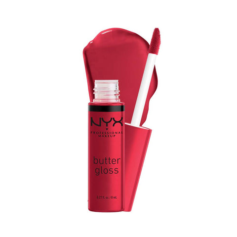 NYX-Butter Gloss, Non-Sticky Lip Gloss - Red Velvet (Deep Red)