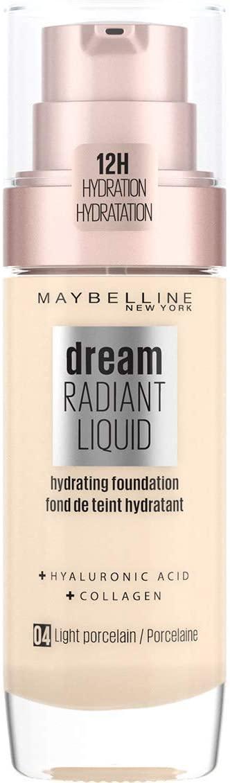 Maybelline- Dream Radiant Liquid Hydrating Foundation 04 Light Porcelain - The Beauty League Pakistan