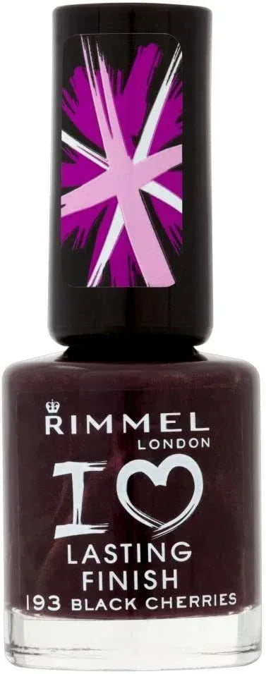 Rimmel London- I Love Lasting Nail Finish Polish Black Cherries 193 - The Beauty League Pakistan