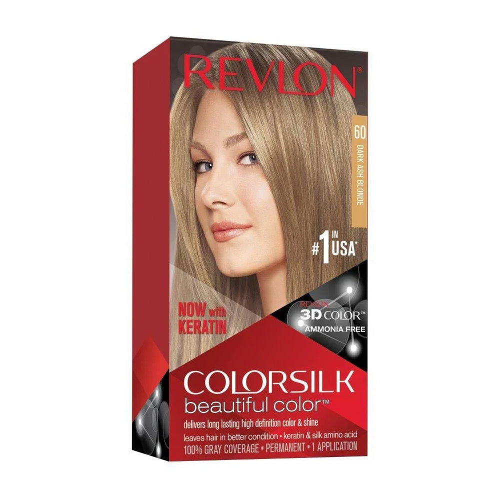 REVLON ColorSilk Beautiful Color 60 Dark Ash Blonde - The Beauty League Pakistan